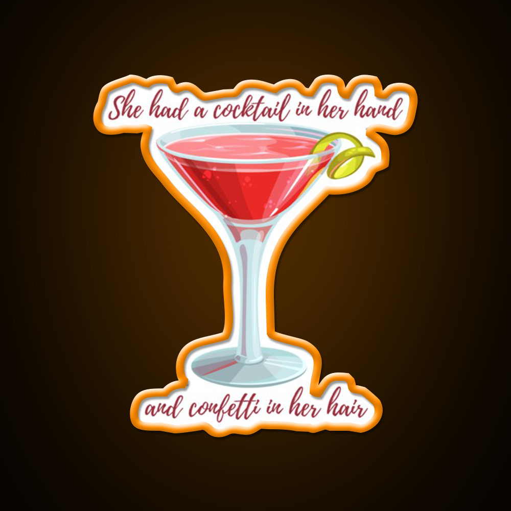 Cosmopolitan Cocktail Bar Decor Led Neon Sign Drink Neon Sign Rgb Color - LED neon sign view 6