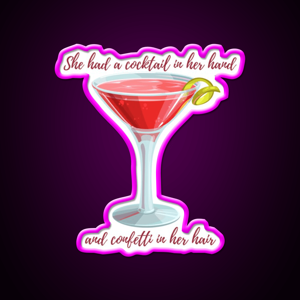 Cosmopolitan Cocktail Bar Decor Led Neon Sign Drink Neon Sign Rgb Color - Shineneon