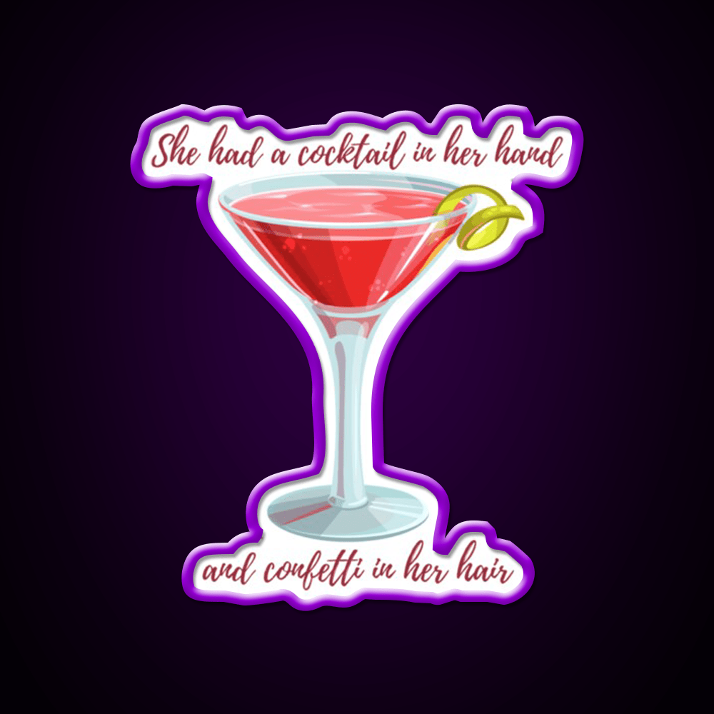 Cosmopolitan Cocktail Bar Decor Led Neon Sign Drink Neon Sign Rgb Color - Shineneon