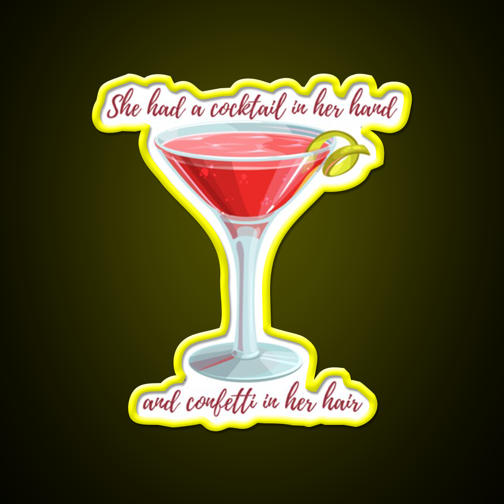 Cosmopolitan Cocktail Bar Decor Led Neon Sign Drink Neon Sign Rgb Color - LED neon sign view 7