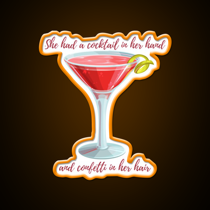 Cosmopolitan Cocktail Bar Decor Led Neon Sign Drink Wall Art Rgb Color - LED neon sign view 6