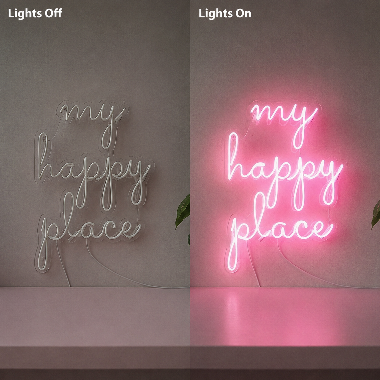 Cost La Vie Wall Decor LED Neon Sign - 06 Day Night Comparison