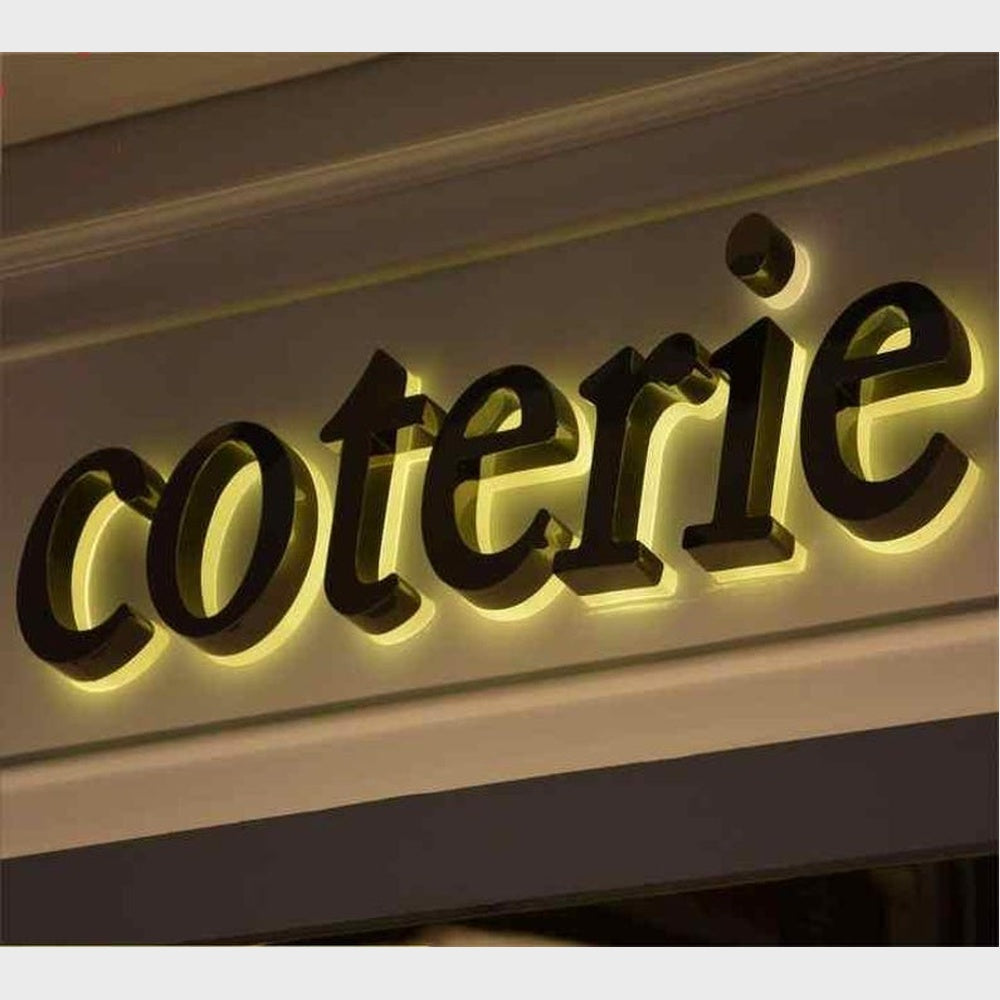 Coterie 3D Backlit Channel Letters Led Light Sign