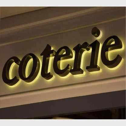 Coterie 3D Backlit Channel Letters Led Light Sign - Shineneon