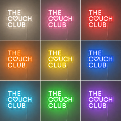Couch Club Minimalist Living Room LED Neon Sign color grid