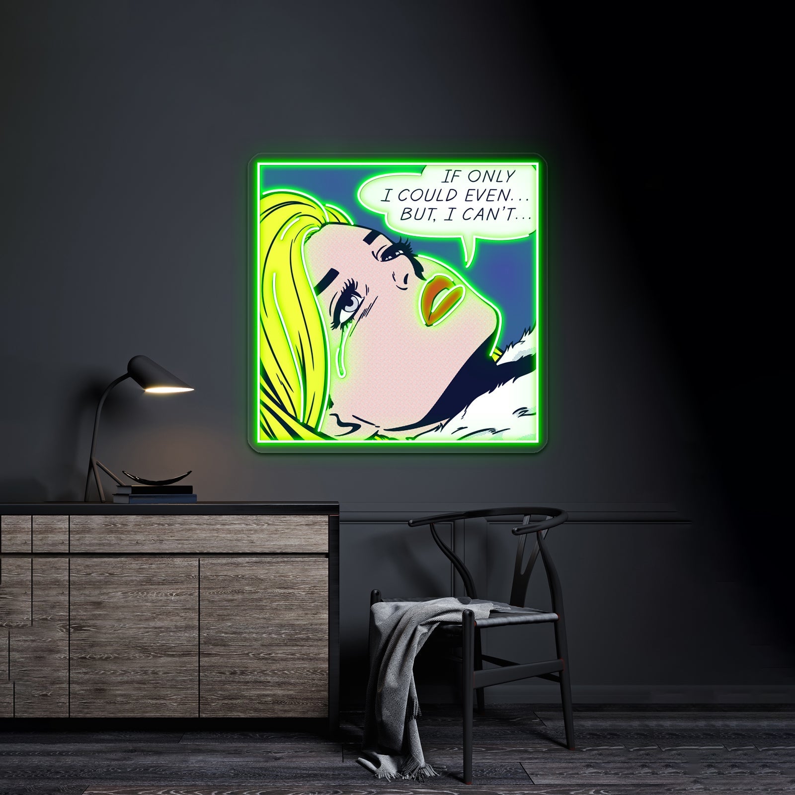 Couldnt Even Pop Artwork Business Led Sign - Shineneon