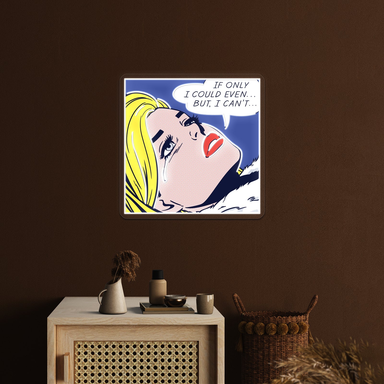 Couldnt Even Pop Artwork Business Led Sign - Shineneon