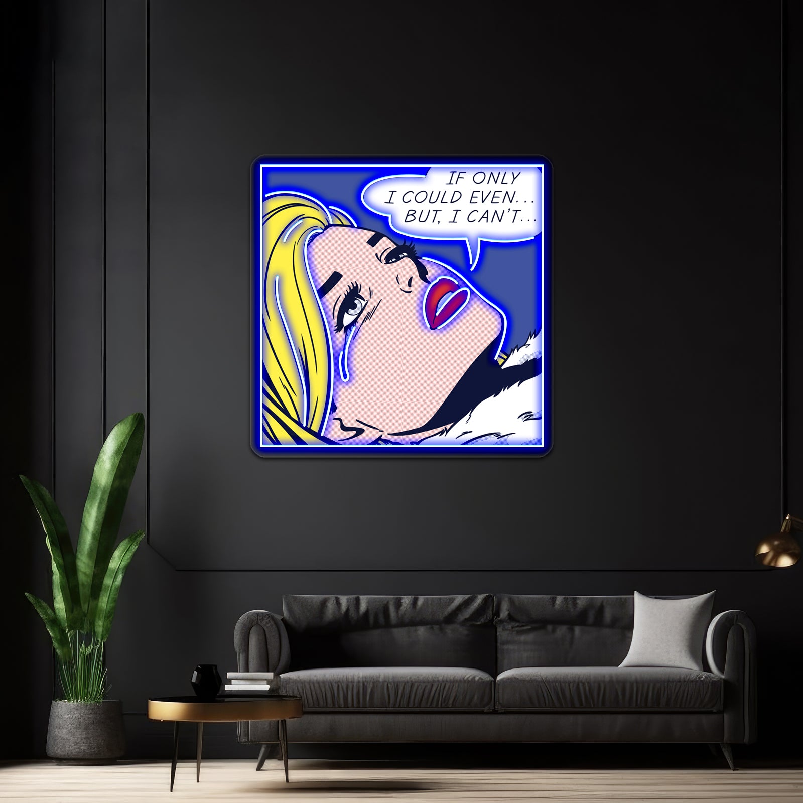 Couldnt Even Pop Artwork Business Led Sign