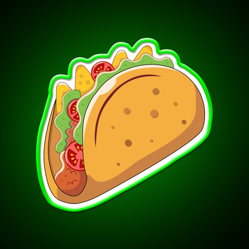 Count Mexican Taco Minimalistic Taco Led Neon Sign Wall Light Rgb Color - Shineneon