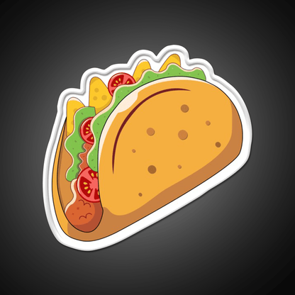 Count Mexican Taco Minimalistic Taco Led Neon Sign Wall Light Rgb Color - Shineneon