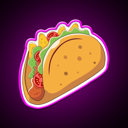 Count Mexican Taco Minimalistic Taco Led Neon Sign Wall Light Rgb Color - Shineneon