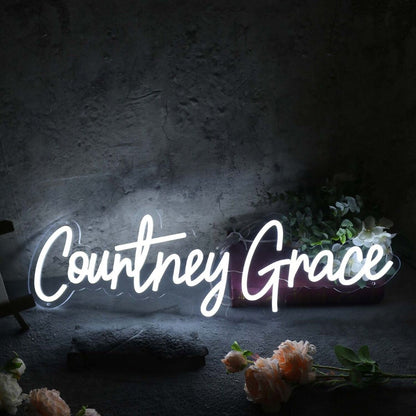 Countney Grace White Led Neon Sign - Shineneon