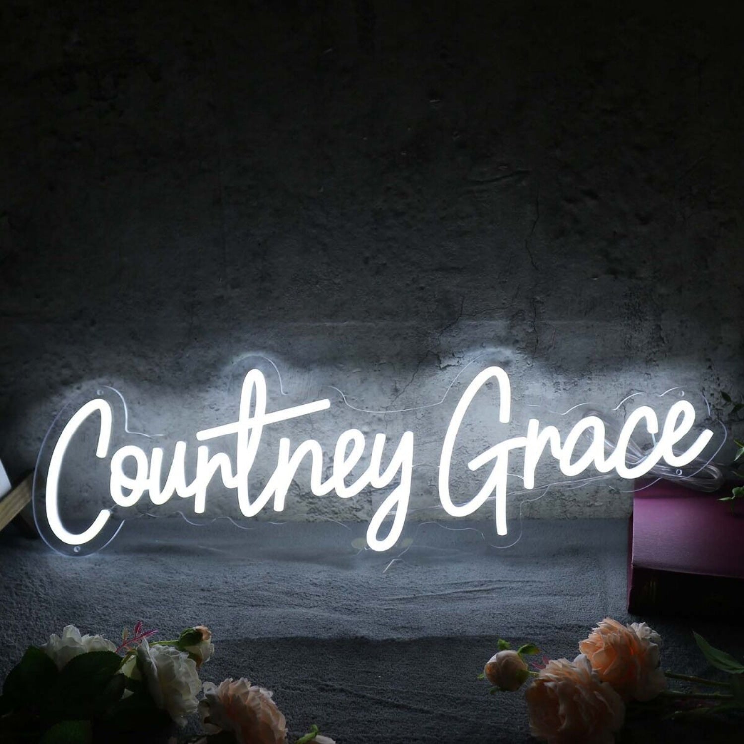 Countney Grace White Led Neon Sign - Shineneon