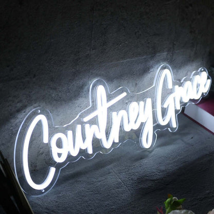 Countney Grace White Led Neon Sign - Shineneon