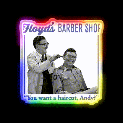 Country Boy Lust After Power Floyds Barber Shop Haircut Led Neon Sign - LED neon sign close-up detail