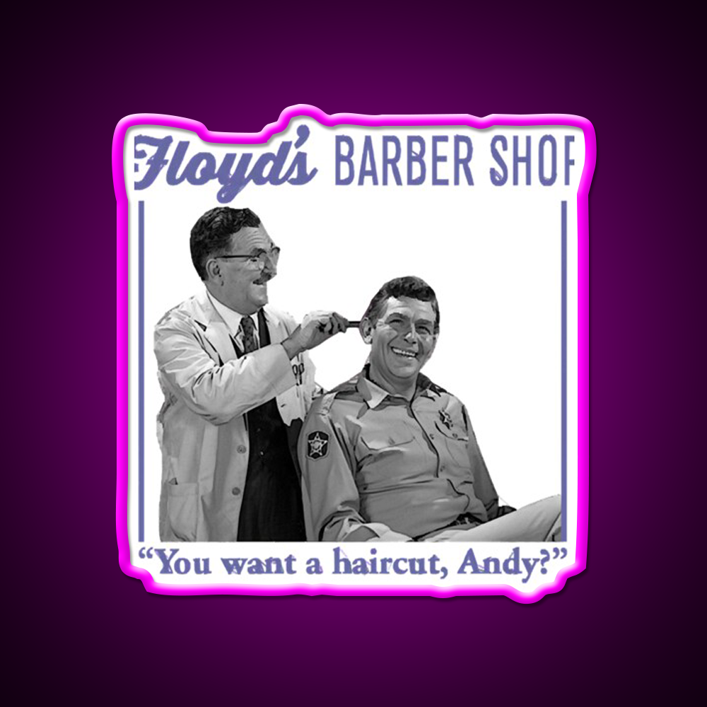 Country Boy Lust After Power Floyds Barber Shop Haircut Led Neon Sign - Neon sign mounted on wall in room