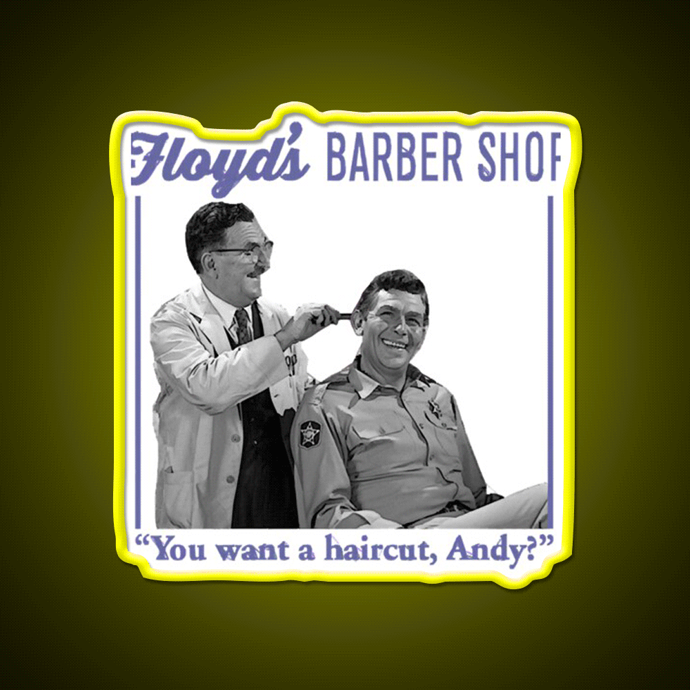 Country Boy Lust After Power Floyds Barber Shop Haircut Led Neon Sign - Custom LED neon sign front view