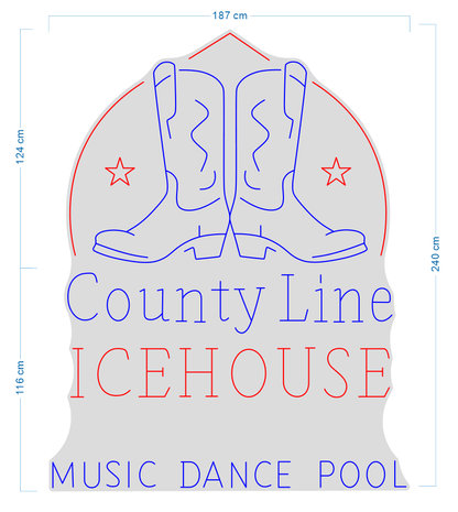 Country Line Ice House Custom Led Neon Sign Waterproof Free Shipping - Shineneon