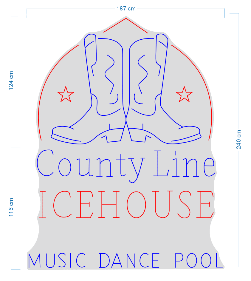 Country Line Ice House Custom Led Neon Sign Waterproof Free Shipping - Shineneon
