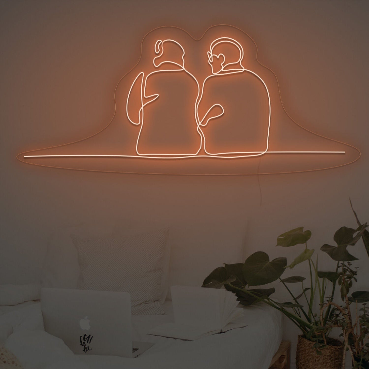 Couple Sitting Together Neon Sign | Shineneon