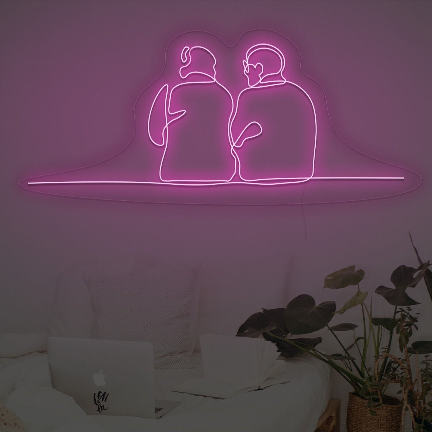 Couple Sitting Together Neon Sign | Shineneon