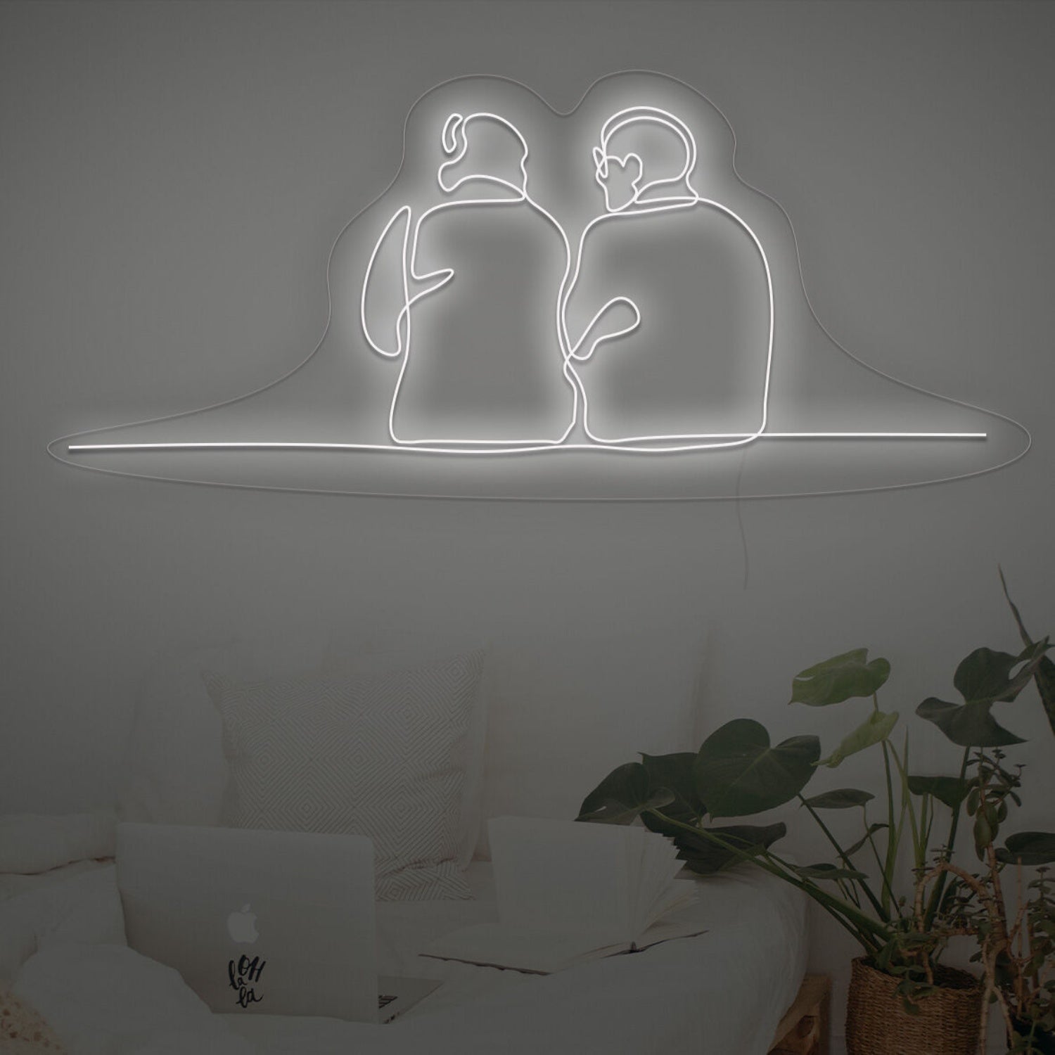 Couple Sitting Together Neon Sign | Shineneon