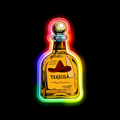 Couple Tequila And Lime Party Drink Tequila Led Neon Sign Rgb Color - LED neon sign close-up detail