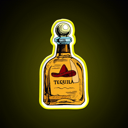 Couple Tequila And Lime Party Drink Tequila Led Neon Sign Rgb Color - Custom LED neon sign front view