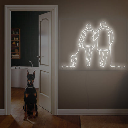 Couple Walk Together Neon Sign For Home Decor | Shineneon