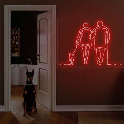 Couple Walk Together Neon Sign For Home Decor | Shineneon
