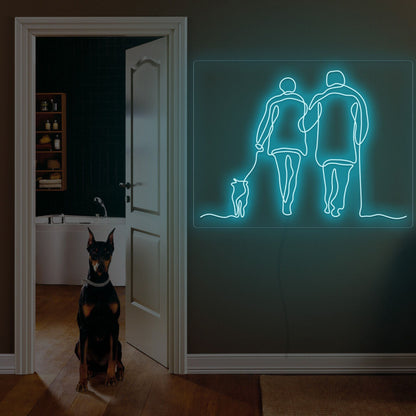 Couple Walk Together Neon Sign For Home Decor | Shineneon