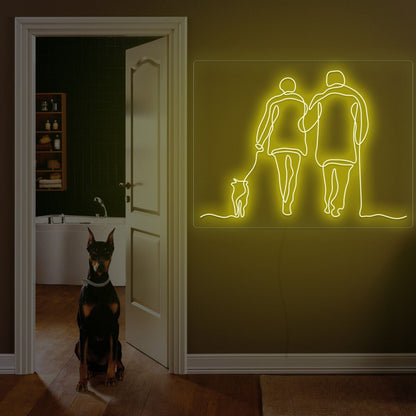 Couple Walk Together Neon Sign For Home Decor | Shineneon