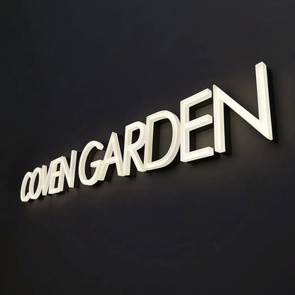 Coven Garden 3D Frontlit And Backlit Channel Letter Led Light Sign - Shineneon