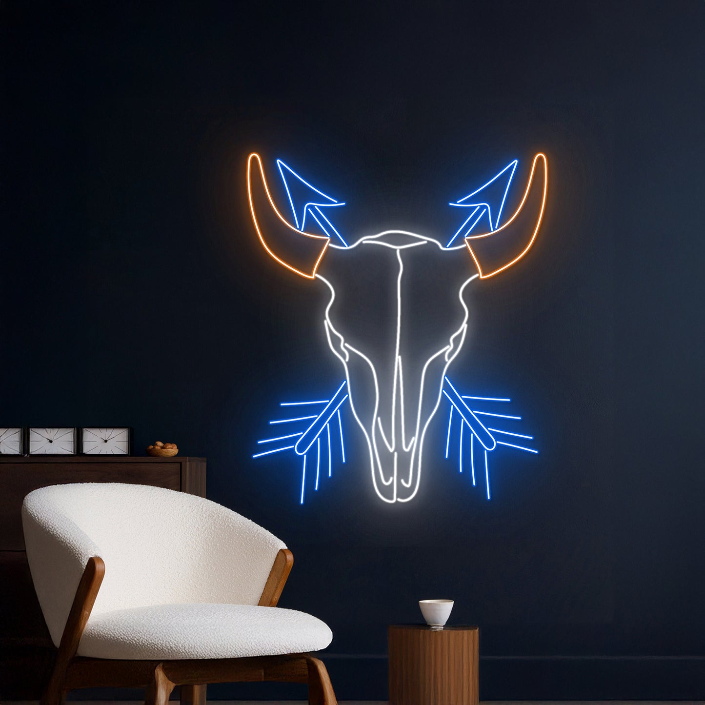 Cow Head Arrow Neon Sign