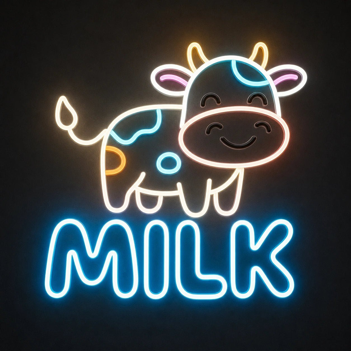 Cow Milk LED Neon Sign Garage Neon Sign - Shineneon
