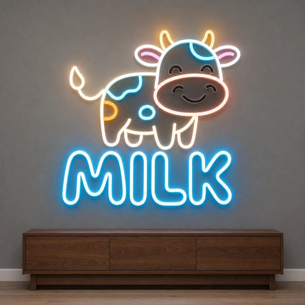 Cow Milk LED Neon Sign Garage Neon Sign - Shineneon