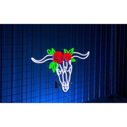 Cow Skull Head Led Neon Sign For An Edgy Home Decor | Shineneon