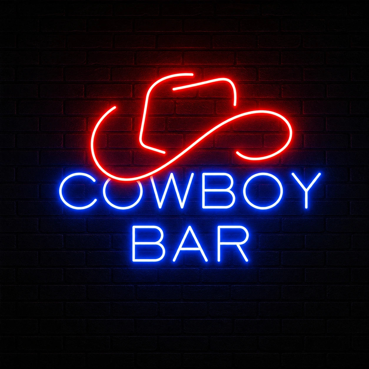 Cowboy Bar Hat Vintage LED Neon Sign main product image