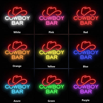 Cowboy Bar Hat Vintage LED Neon Sign - Shineneon