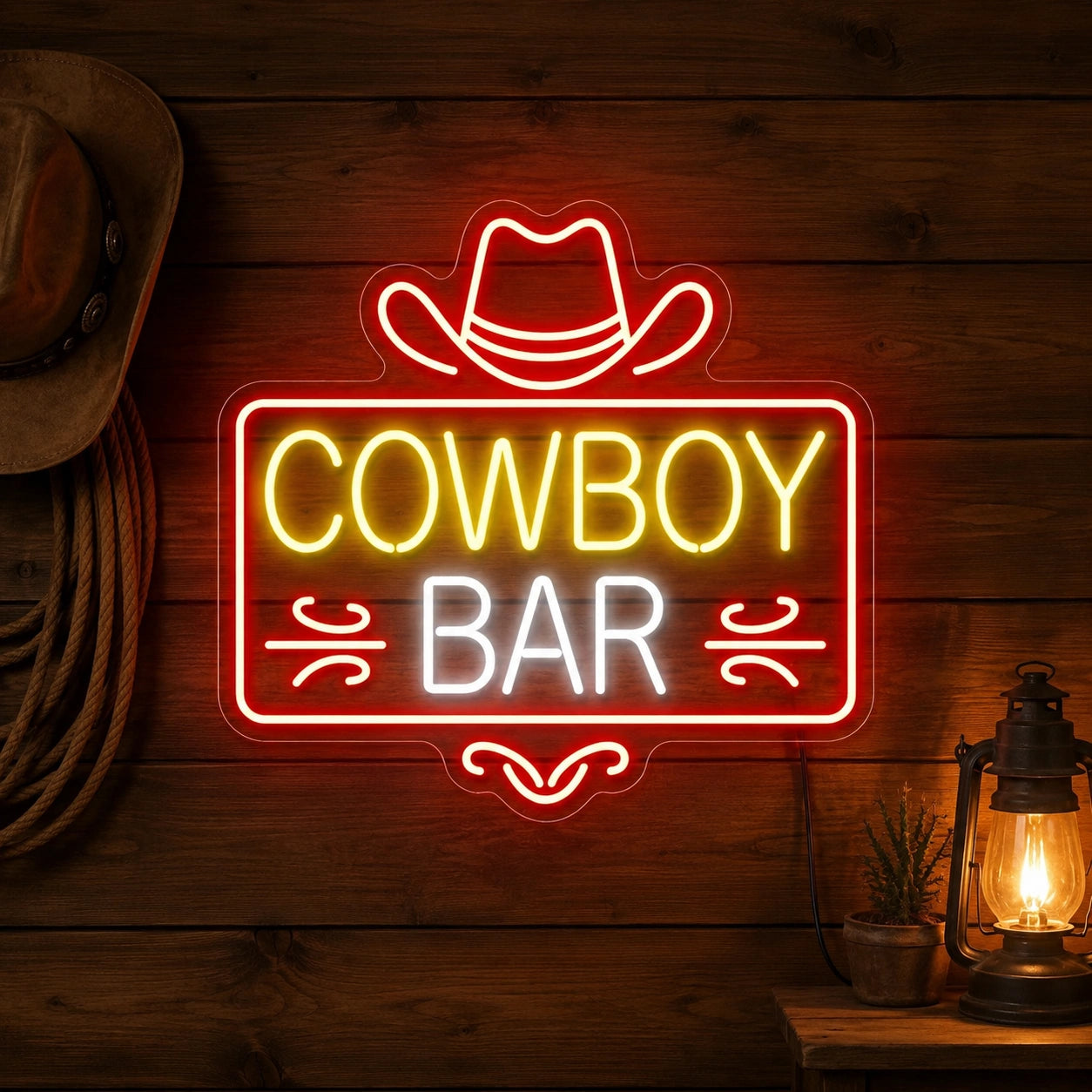 Cowboy Bar Neon Sign LED Neon Sign high-converting product image