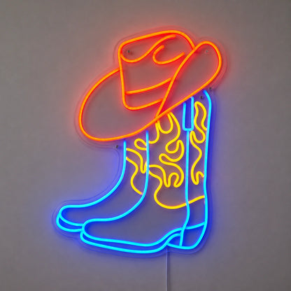Cowboy Boot And Hat Neon Sign LED Neon Sign main product image