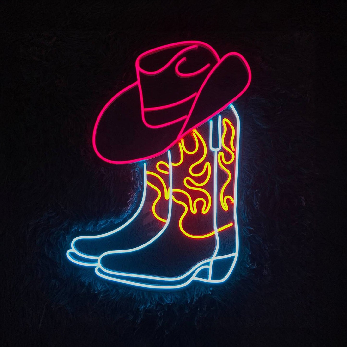 Cowboy Boots Led Sign Cowboys Neon Sign