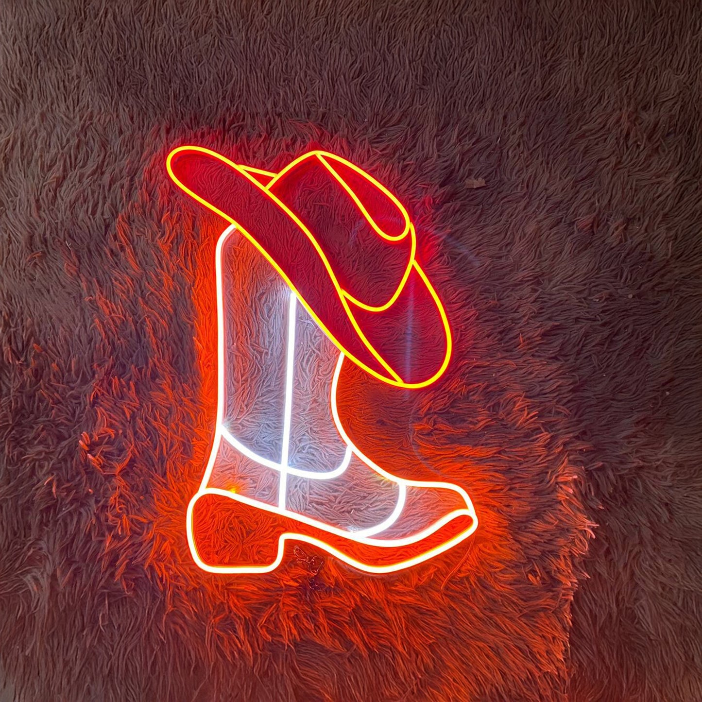 Cowboy Boots Led Sign Wall Decor