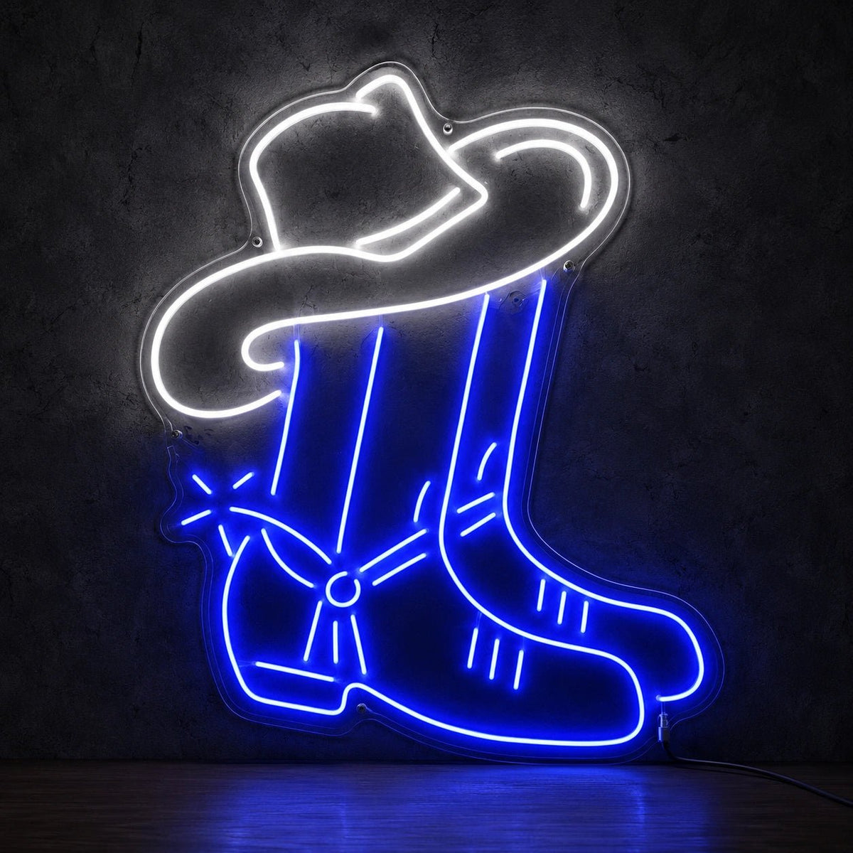 Cowboy Boots Wide Hat LED Neon Sign - Shineneon