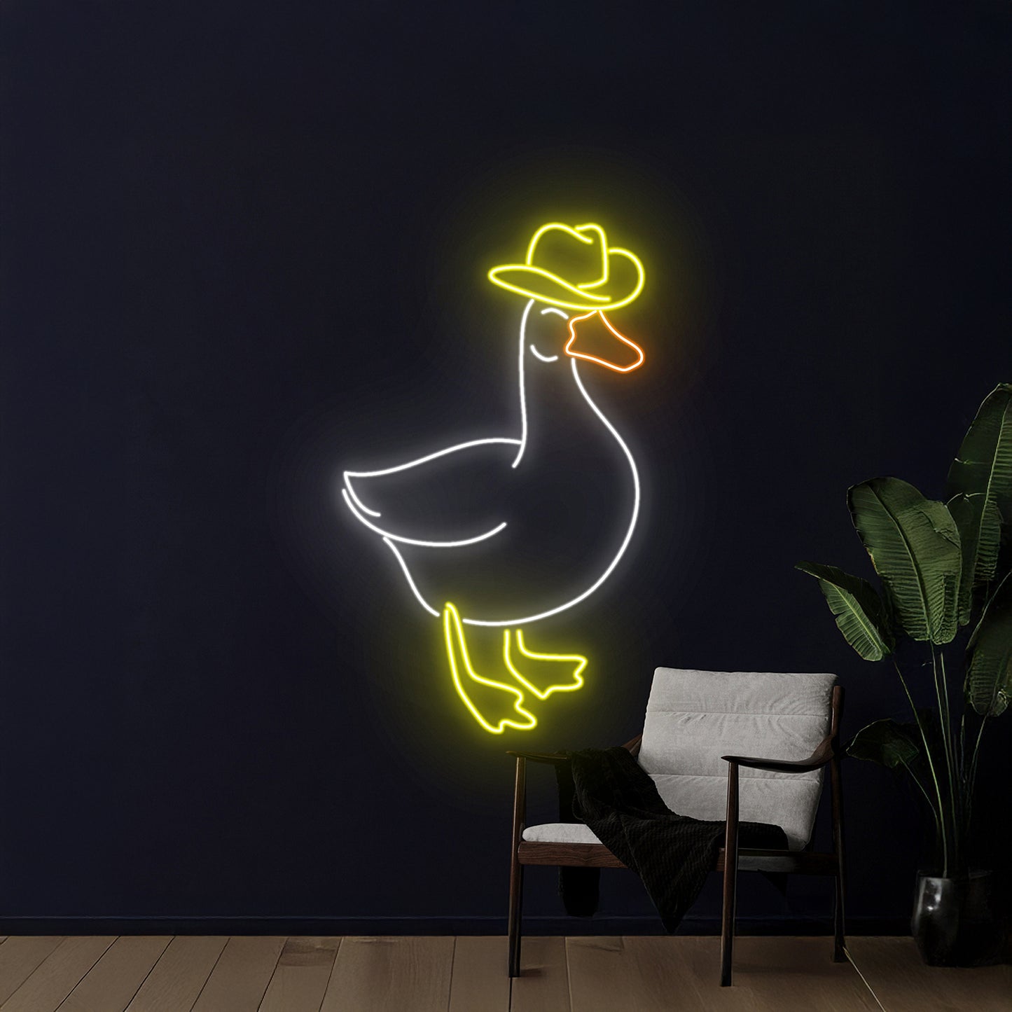 Cowboy Duck Neon Sign Cowboy Hat Boots Duck Led Light