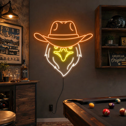 Cowboy Eagle Head Neon Sign LED Neon Sign real lifestyle scene