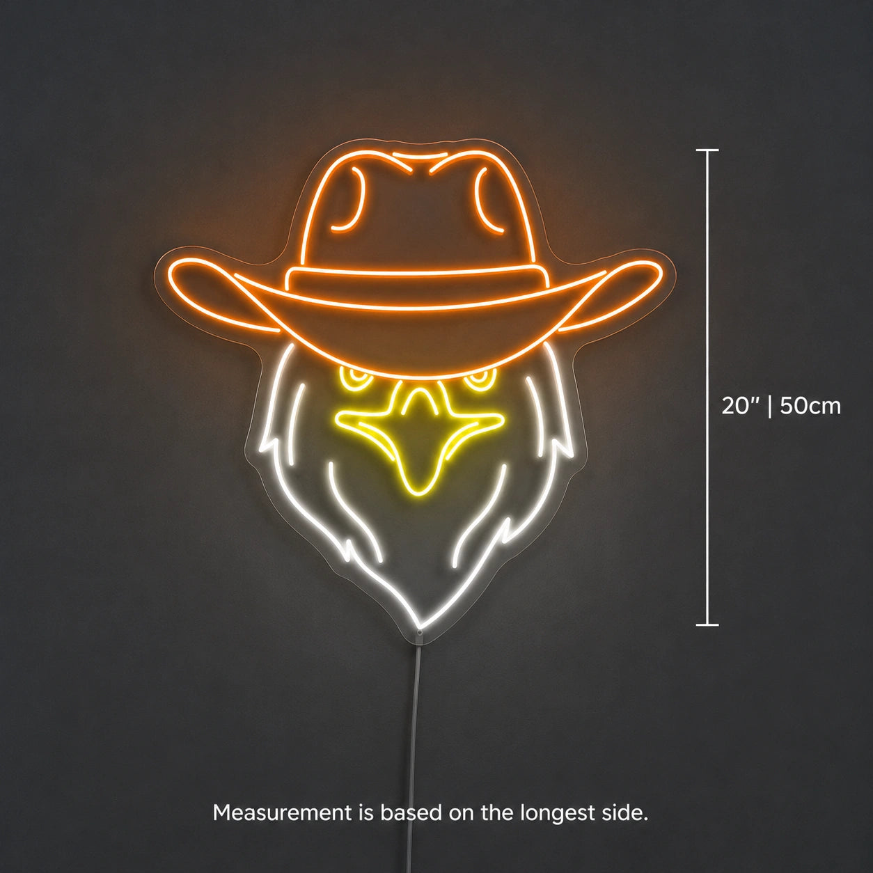Cowboy Eagle Head Neon Sign LED Neon Sign size image