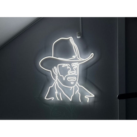 Cowboy Face Art Led Sign Business Neon Sign