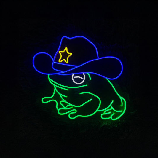 Cowboy Frog Led Signs Cowboy Frog Wall Led Lights