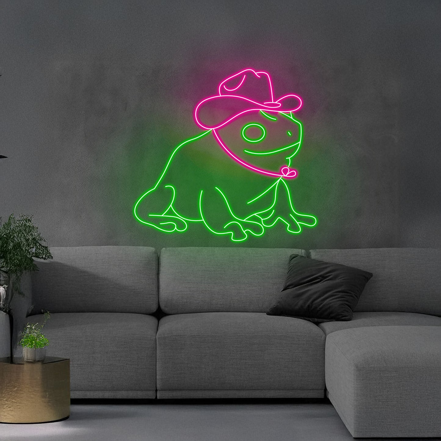 Cowboy Frog Wall Led Lights